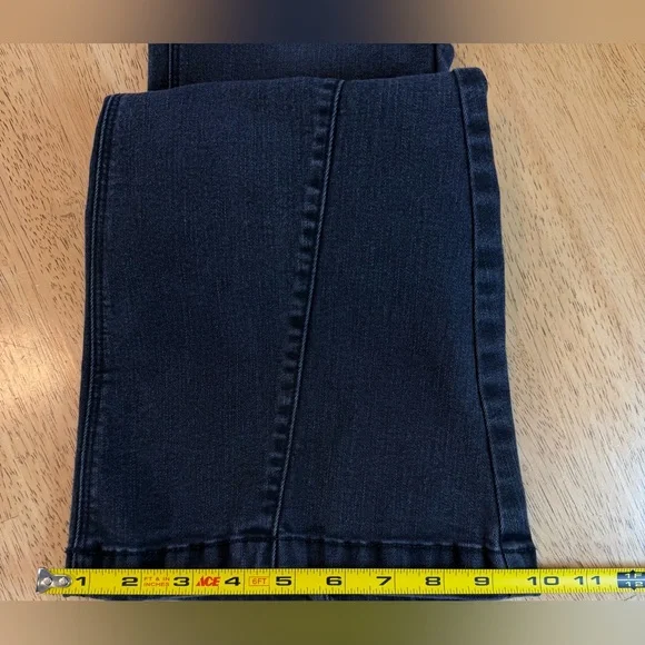 Banjara Super Flare Bell Bottom Jeans, Size 3/25 Cotton Rayon Blend Dark Blue - Picture 9 of 9